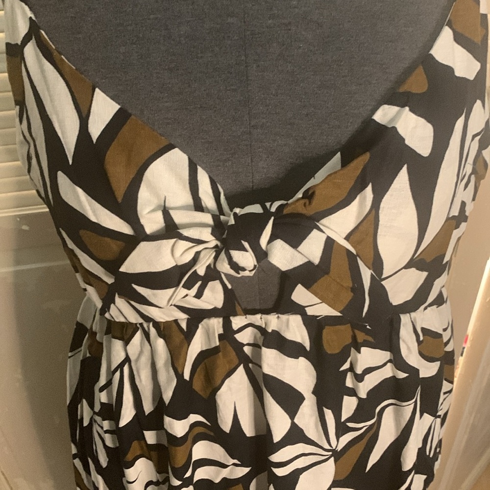 Sleeveless, square, printed, print, brown, long - Picture 3 of 3